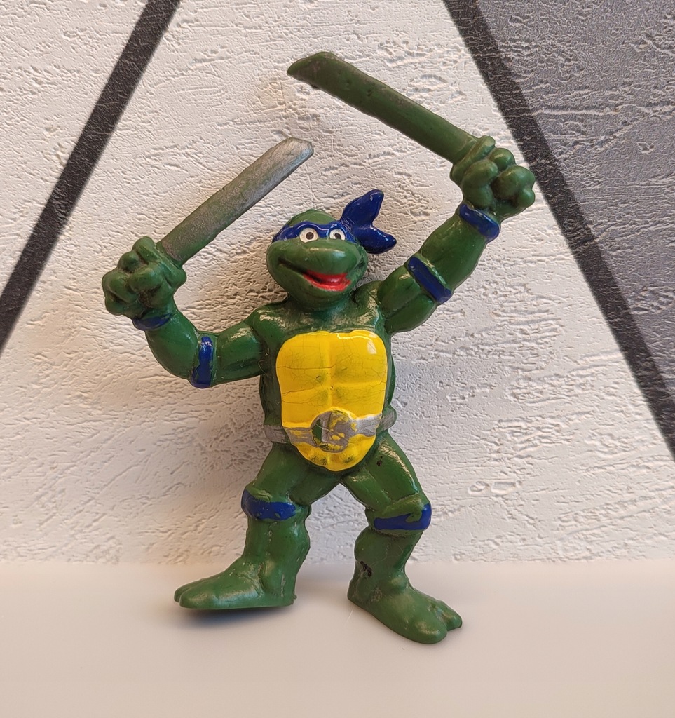 Leonardo Żółw Ninja Gumowa Figurka Bootleg lata 80-te