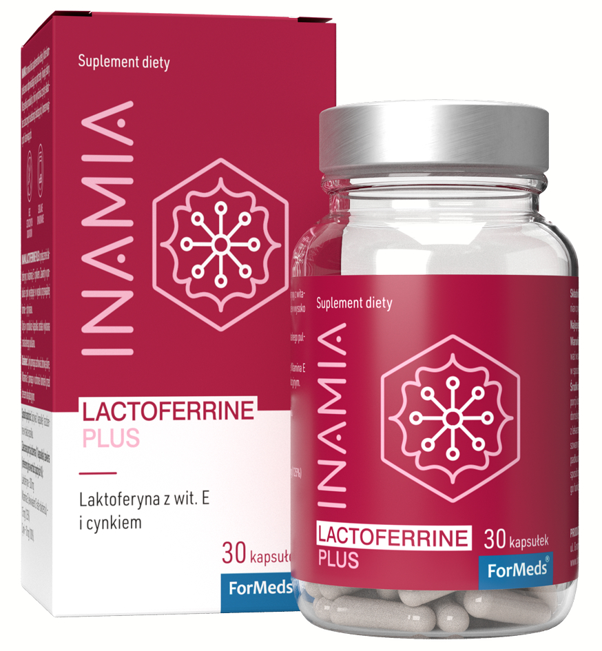 FORMEDS Inamia LAKTOFERYNA + Witamina E cynk SKÓRA