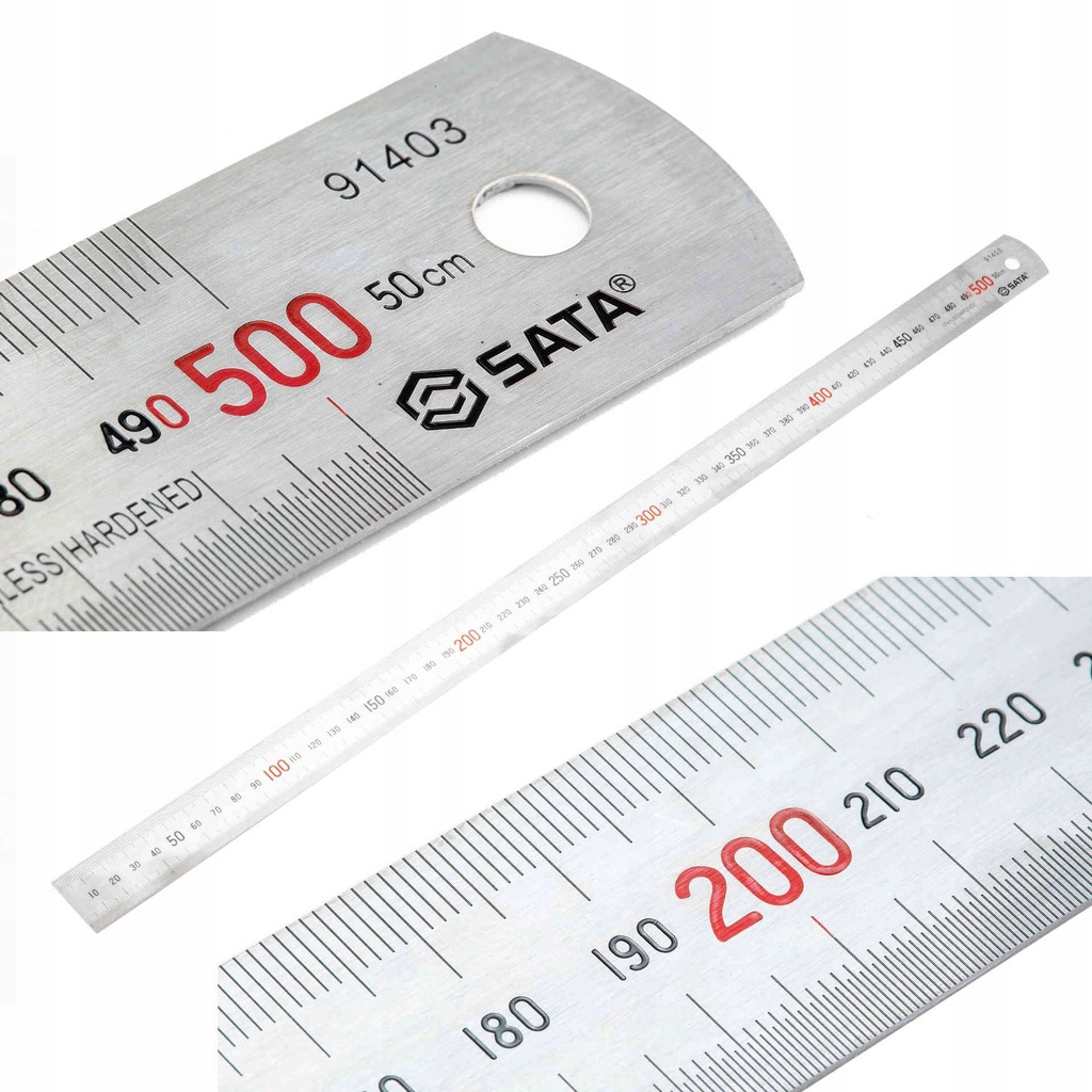 Sata Przymiar Liniowy 500mm Nierdzewna Hartowana Grawer ST91403