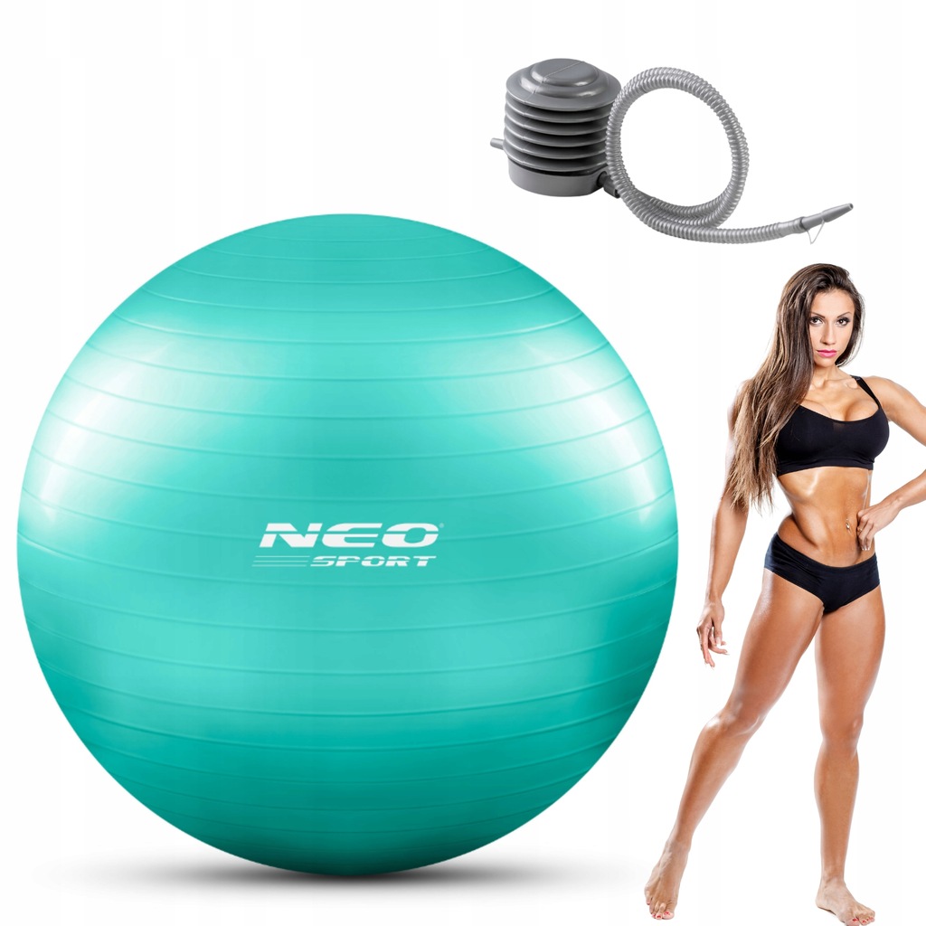 PIŁKA GIMNASTYCZNA DO ĆWICZEŃ FITNESS 65cm + GRATIS