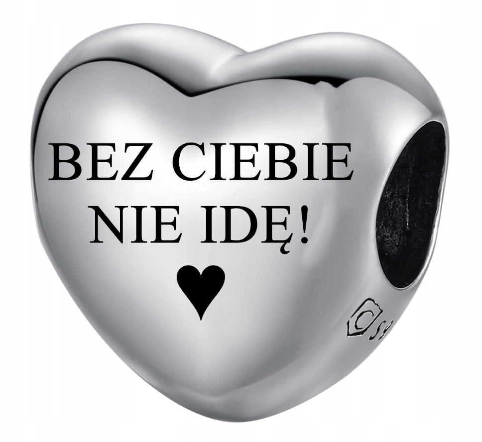 Charms Srebro Czerwiński - BEZ CIEBIE NIE IDĘ!