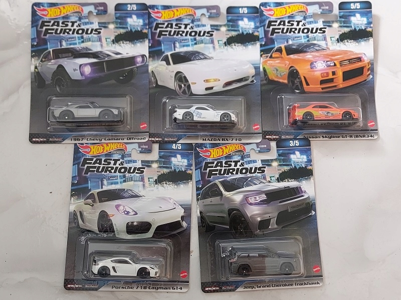 Hot Wheels 1:64 Zestaw Fast Furious 2023 - 5 szt