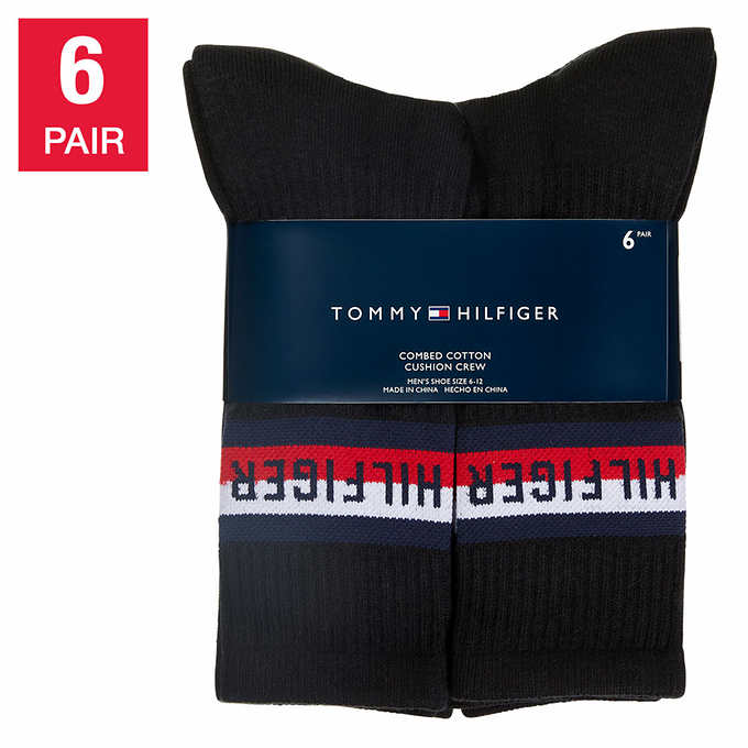 Skarpety Tommy Hilfiger 6-pack Wysokie Czarne USA