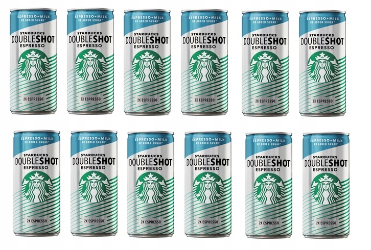 12x 200ml STARBUCKS Doubleshot espresso bez cukru ZGRZEWKA -20%