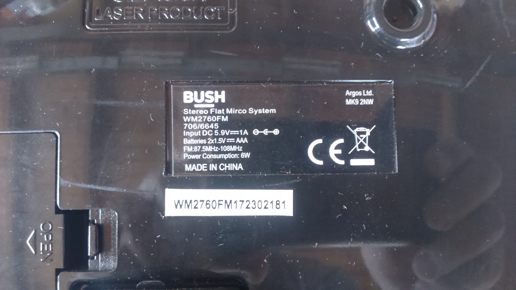bush wm2760fm