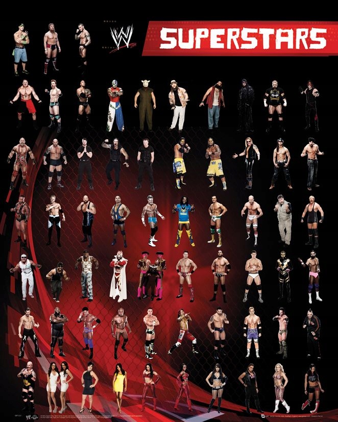 Купить Персонажи WWE Superstars Постер фильма 40x50 см: отзывы, фото, характеристики в интерне-магазине Aredi.ru