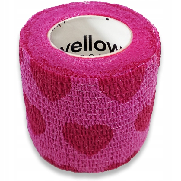 Bandaż kohezyjny yellowBAND - 5cm x 4,5m, różowy w
