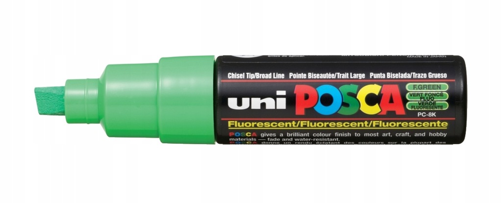 Marker Uni Posca PC-8K – fluorescencyjny zielony