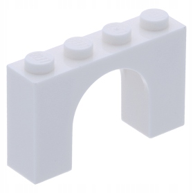 LEGO ŁUK MOST BIAŁY 1x4x2 6182