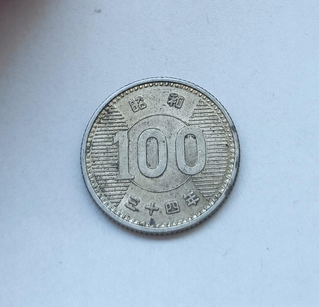 JAPONIA - 100 JEN 1959 - HIROHITO - srebro