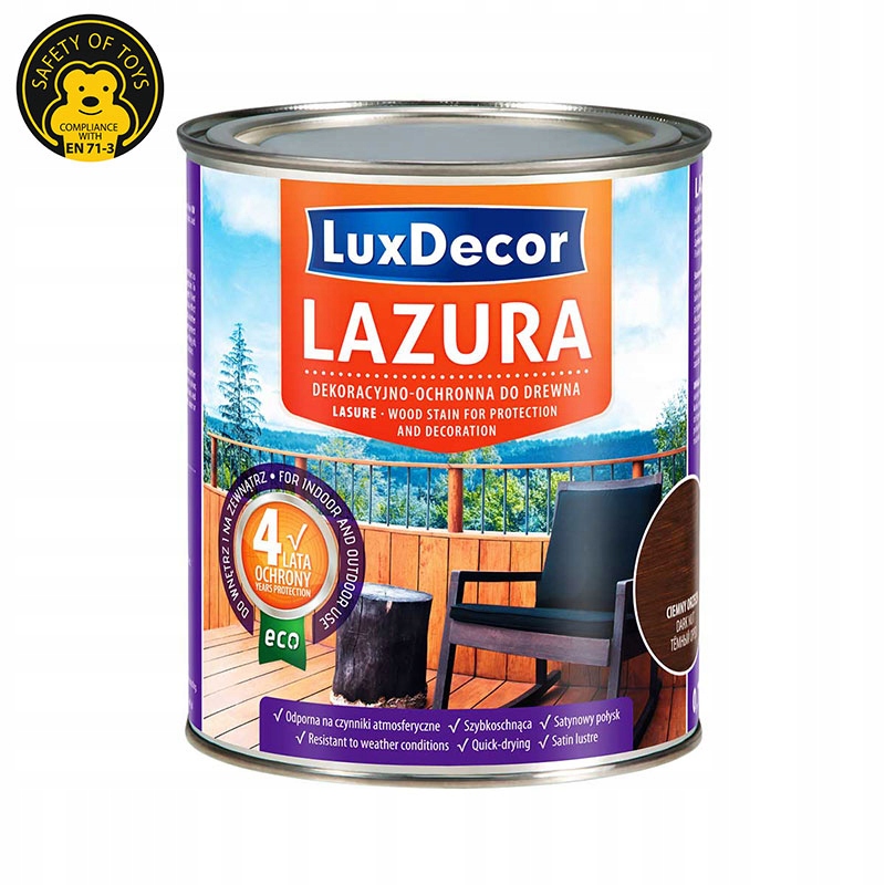 LUXDECOR LAZURA DO DREWNA 5L CZEREŚNIA