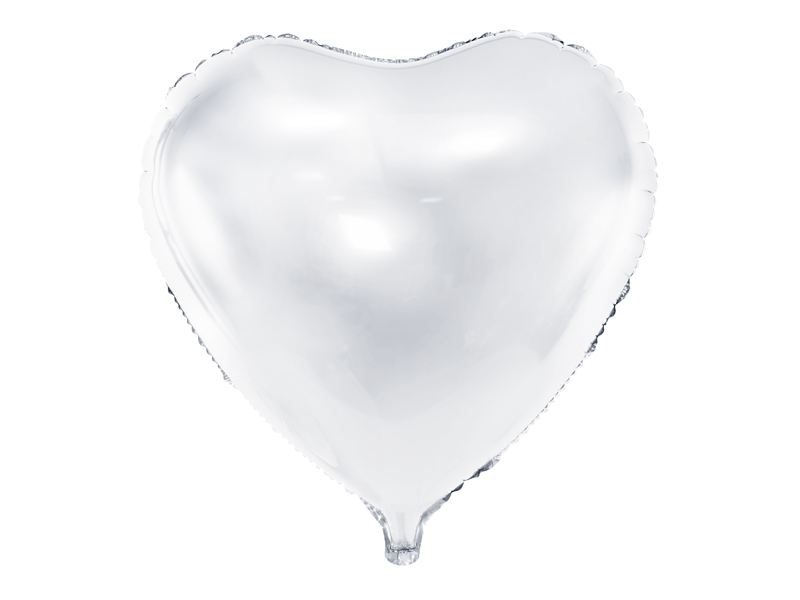 Balon foliowy serce biały 46 cm 18"