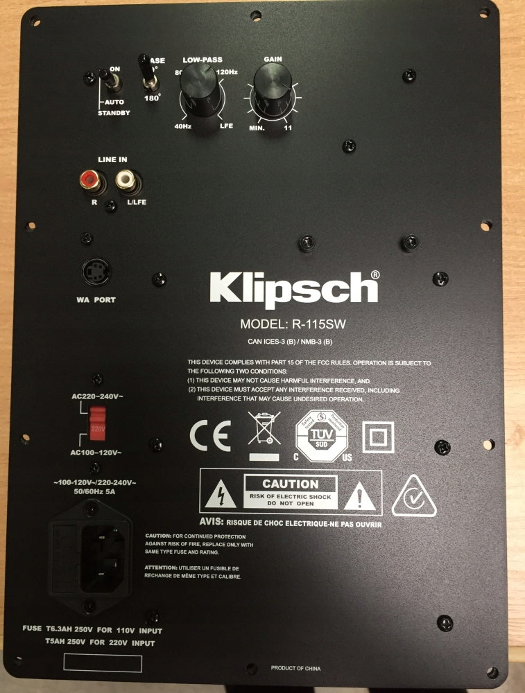 1061537 Klipsch elektronika do subwoofera R-115SW