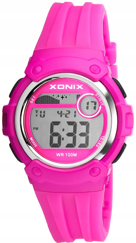 Młodzieżowy Dziewczęcy Zegarek Cyfrowy XONIX WR100