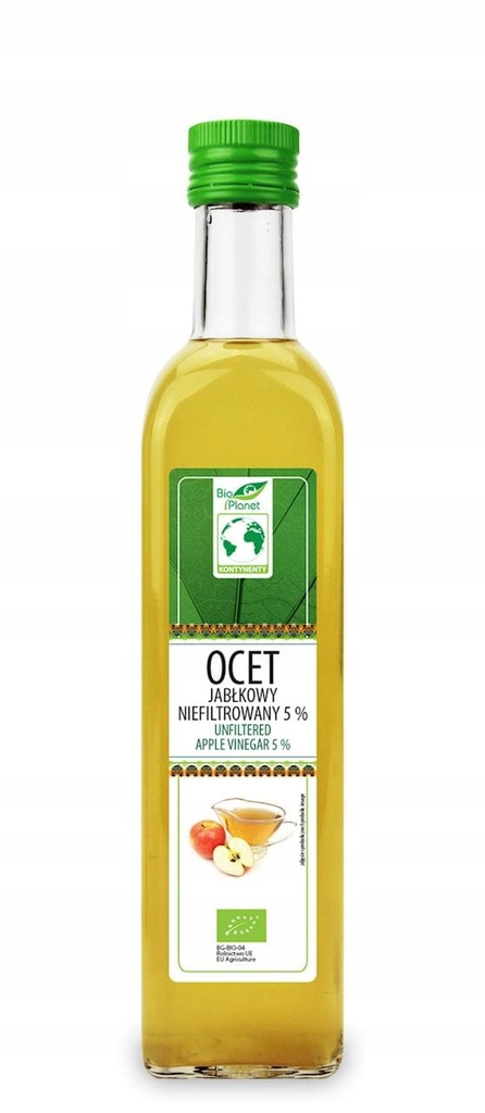 OCET JABŁKOWY NIEFILTROWANY BIO 5 % 500 ml - BIO P