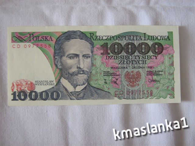 10000 zł złotych z 1988 Wyspiański seria CD