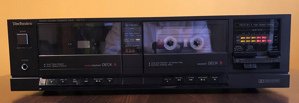 Magnetofon kasetowy Technics RS T11 czarny