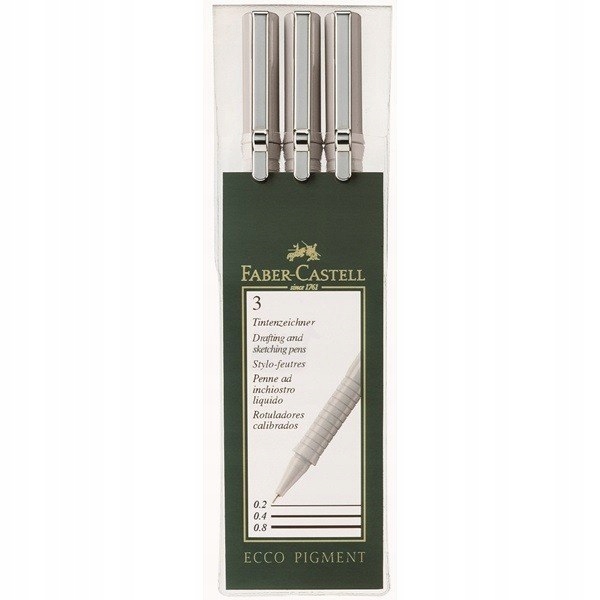 CIENKOPISY FABER-CASTELL ECCO 0.3/0.5/0.7 MM CZARNE, CZARNY Faber-Castell