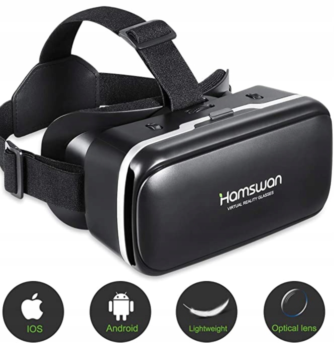 OKULARY VR 3D HD HAMSWAN DO SMARTFONA DO 6"