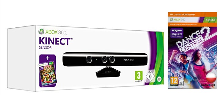 KINECT XBOX 360 NOWY ADVENTURES + DANCE CENTRAL 2