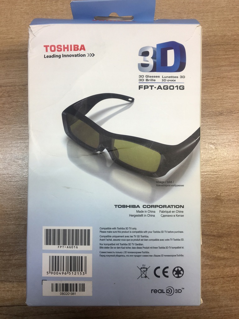 Okulary 3D Toshiba FPT-AG01G