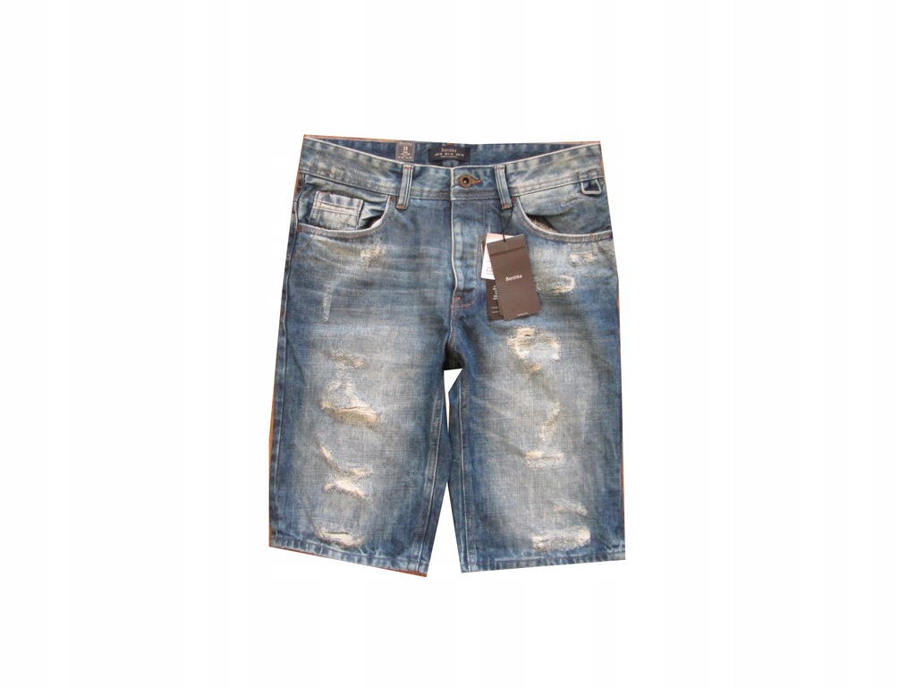 NOWE JEANSOWE SPODENKI BERSHKA R.30