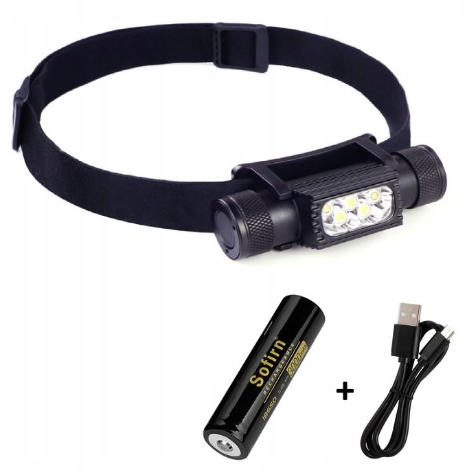 Latarka czołowa Sofirn Wurkkos H05A 2400 lm USB-C Ogniwo GRATIS!