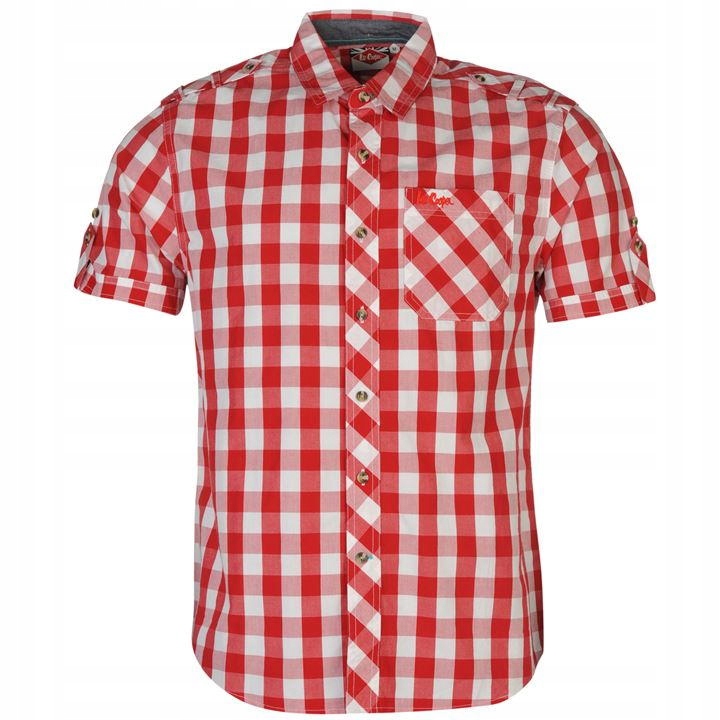 Lee Cooper Sportowa Koszula Krótki Rękaw RED XL