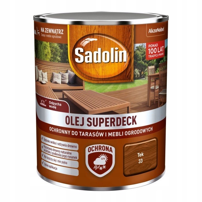 Olej do drewna Sadolin 5128955 tek 0,75 l