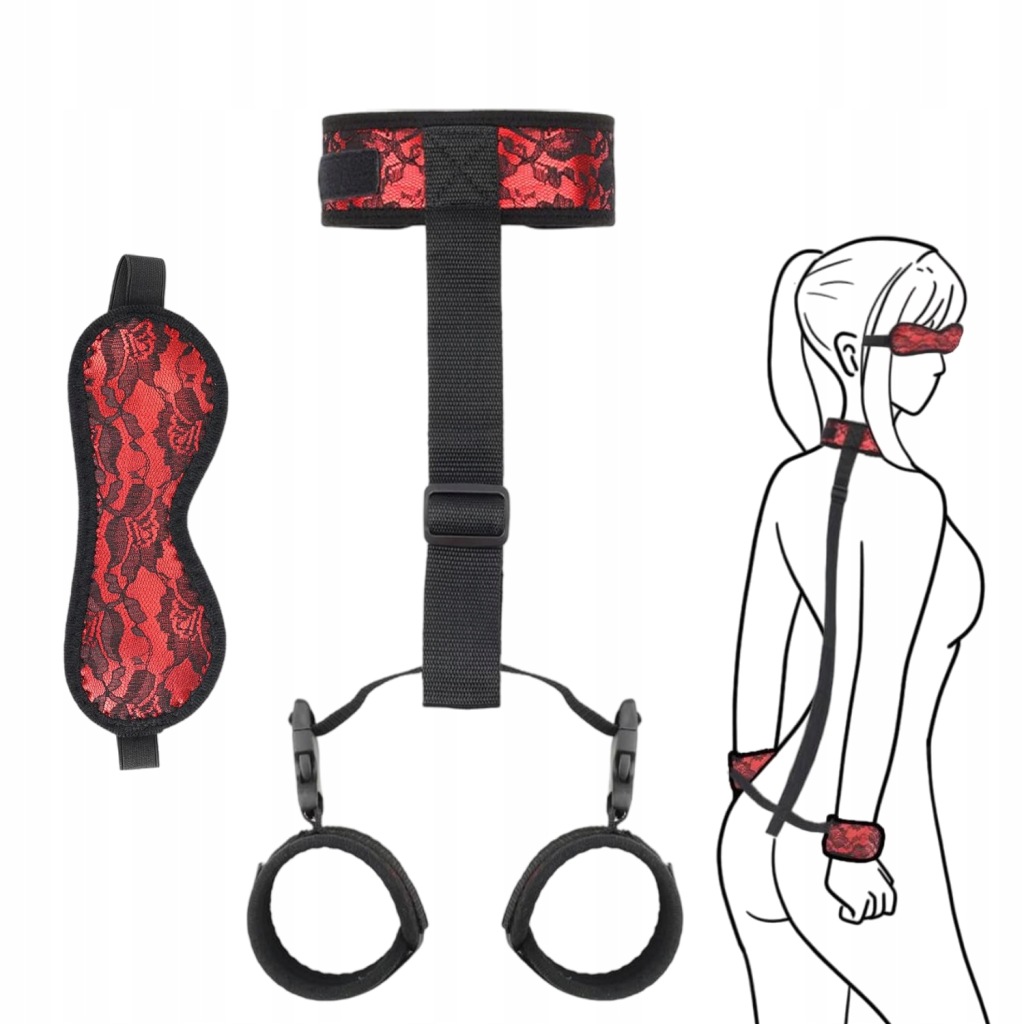 SM SKÓRZANA UPRZĄŻ DO KRĘPOWANIA I ROZWIERANIA NÓG KAJDANKI NA WACIK