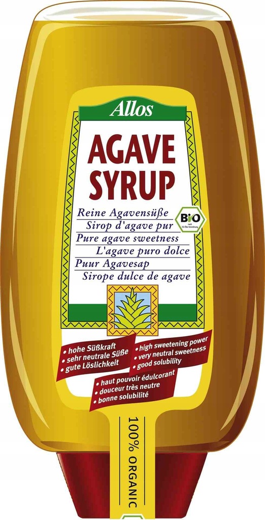 SYROP Z AGAWY BIO 690G 500ML ALLOS SŁODZIK EKO