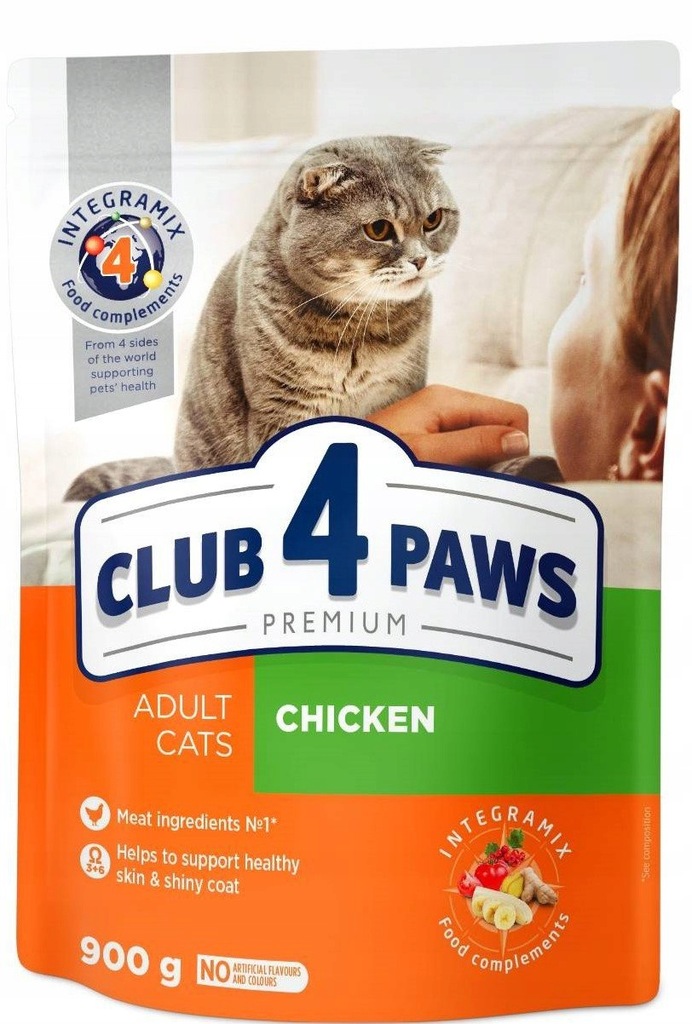 Club 4 Paws Cat | Sucha karma dla kotów Adult | Kurczak 900g