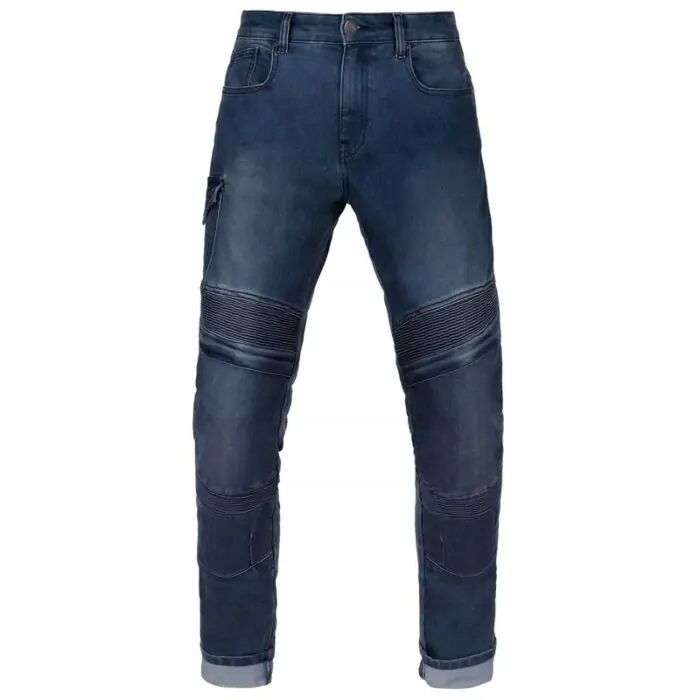 BROGER SPODNIE JEANSY MOTOCYKLOWE MĘSKIE OHIO TAPERED FIT WASHED NAVY 36/32