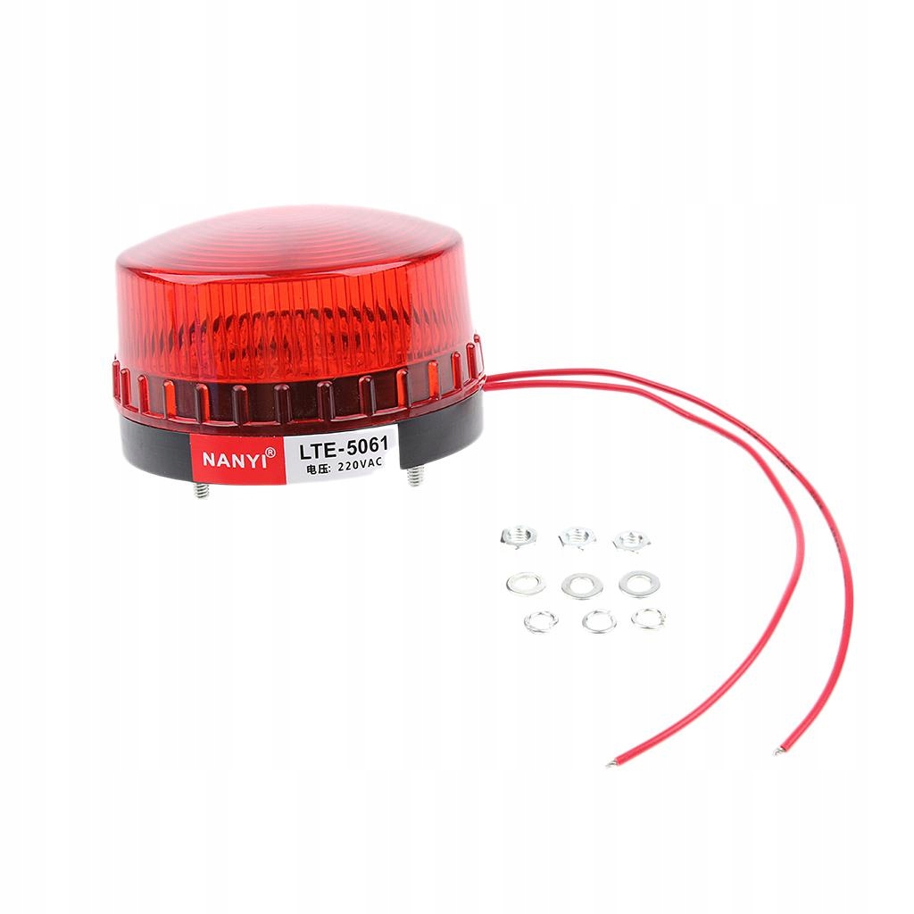 Red Emergency LED Flashing Strobe Signal Warning Light Lamp 220V