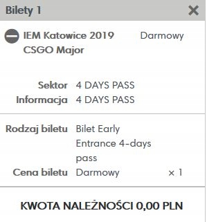 Bilet karnet 4 dni IEM KATOWICE - Early Entrance