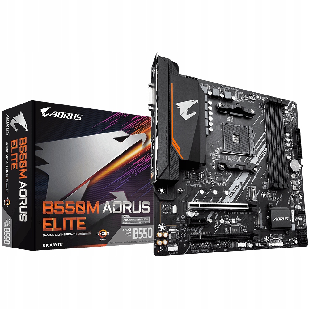 Купить Материнская плата Gigabyte B550M AORUS ELITE AM4 ATX AMD Ryzen: отзывы, фото, характеристики в интерне-магазине Aredi.ru