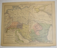 STAROŻYTNOŚĆ GERMANIA POLSKA XIX-wieczna mapa