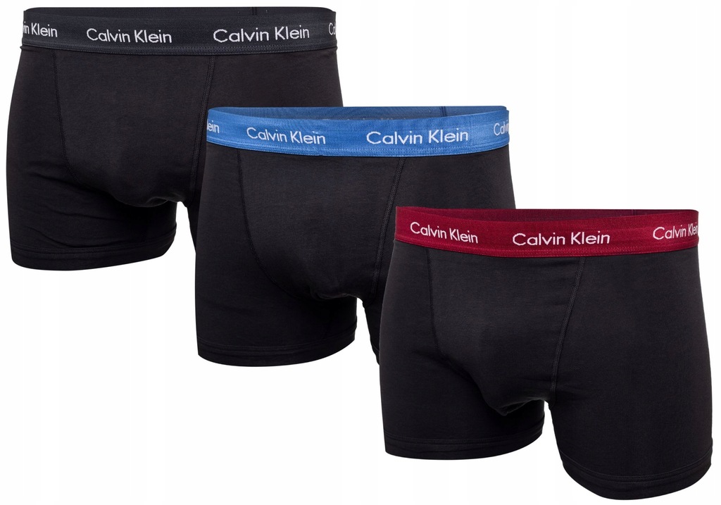 CALVIN KLEIN BOKSERKI MĘSKIE TRUNK 3P. BLACK R: M