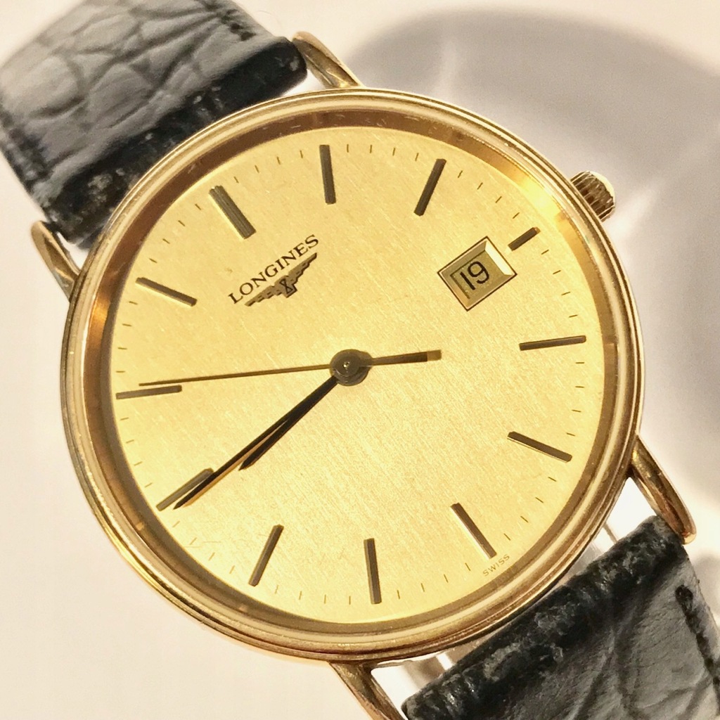 LONGINES L4.636.2 Zegarek męski KLASYK złoty PASEK