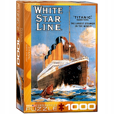 PUZZLE 1000 WHITE STAR LINE TITANIC 6000-1333