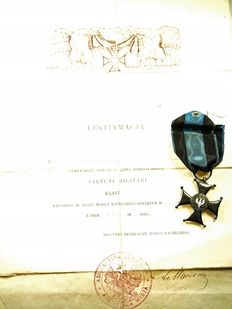 Krzyż Orderu Virtuti Militari 1921 RZADKI