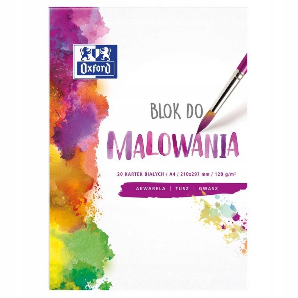 Blok do malowania Oxford A4/20k biały