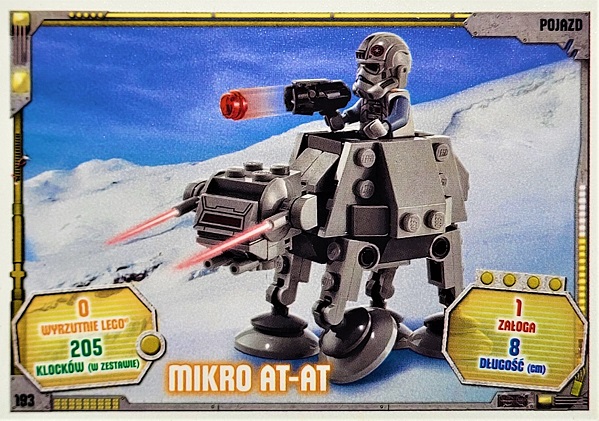 LEGO STAR WARS KARTA Pojazd - Seria 3 nr 193
