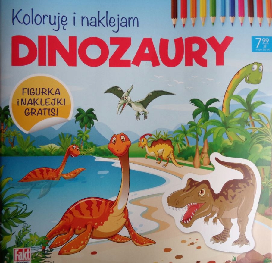 Dinozaury. Koloruję i naklejam