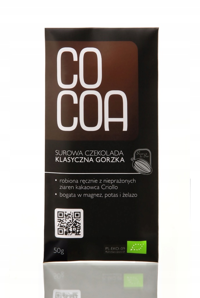 Czekolada surowa klasyczna gorzka Bio 50 g -Cocoa