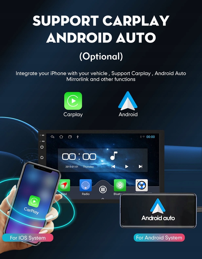 Купить Радио 2DIN Android10 GPS-навигация WiFi USB: отзывы, фото, характеристики в интерне-магазине Aredi.ru