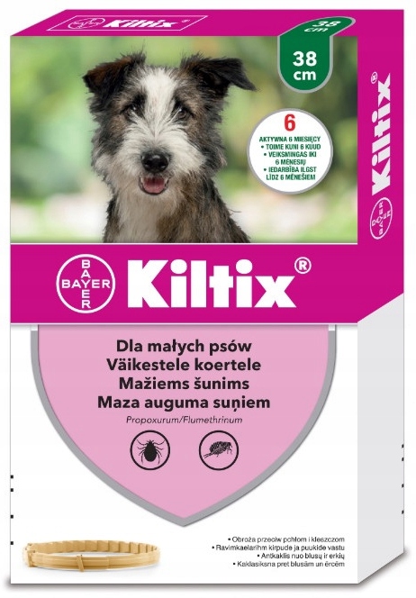 KILTIX Obroża na pchły i kleszcze mały pies 38 cm