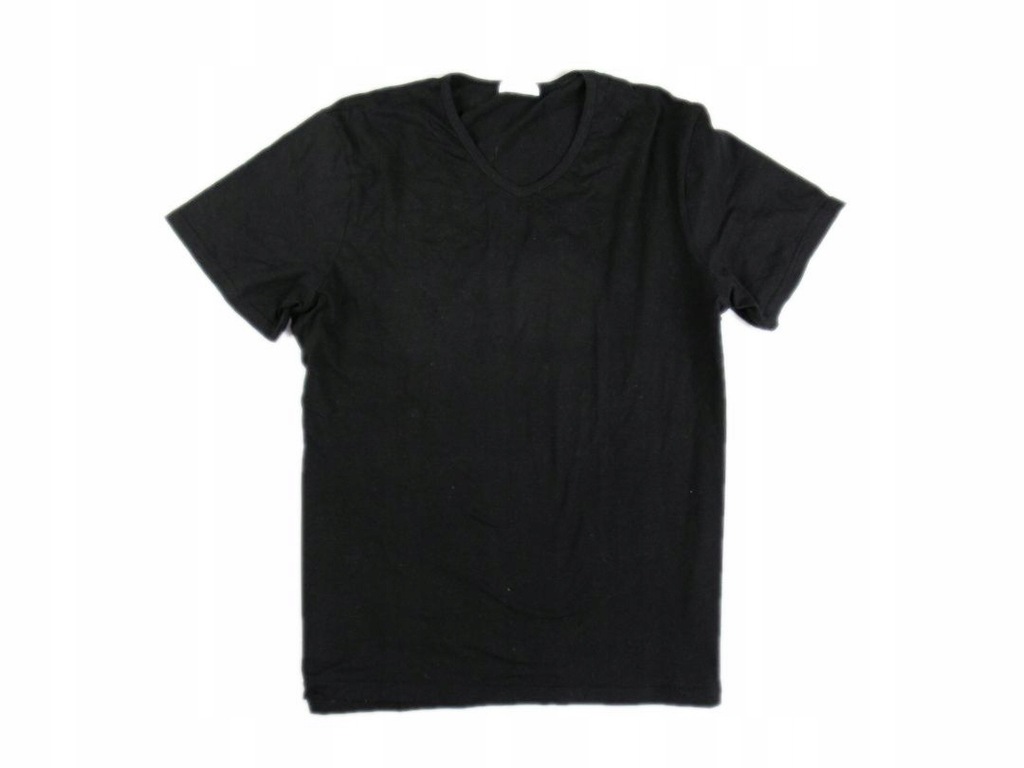 PIERRE CARDIN __ CZARNY ELEGANCKI T-SHIRT ___ XXL