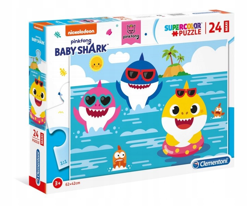 Puzzle 24 elementów Maxi Super kolor Baby Shark
