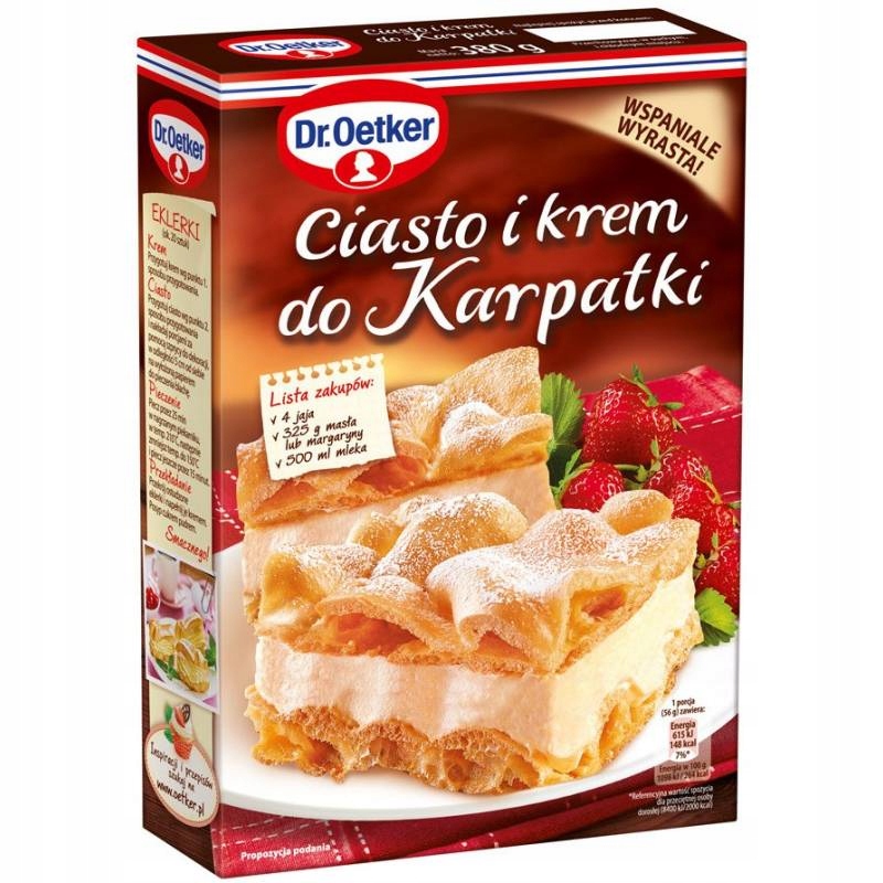 Ciasto i krem do Karpatki DR.OETKER
